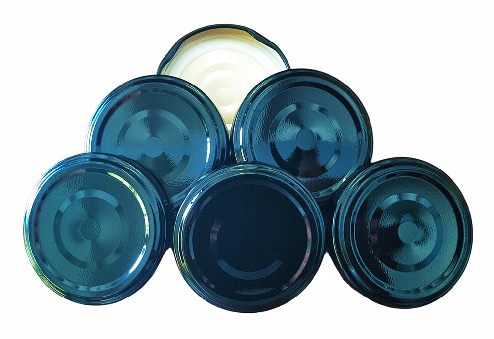 Lids - 25 x 58 mm Twist Top Lids - Black - Pop Top Button