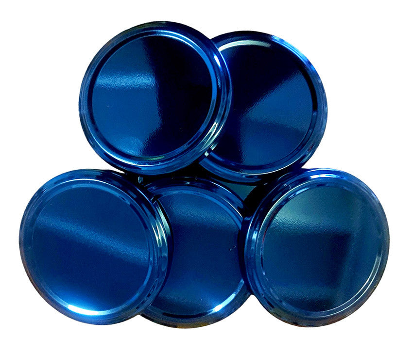 Lids - 10 x 70 mm Twist Top Lids - Black - Flat