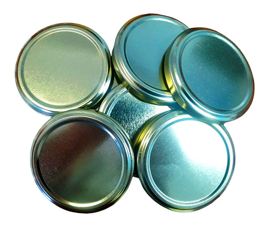 Lids - 10 x 70 mm Twist Top Lids - Gold - Flat