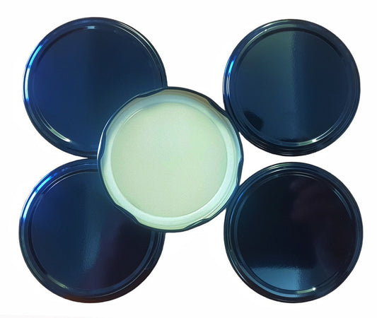 Lids - 10 x 82 mm Twist Top Lids - Black - Flat