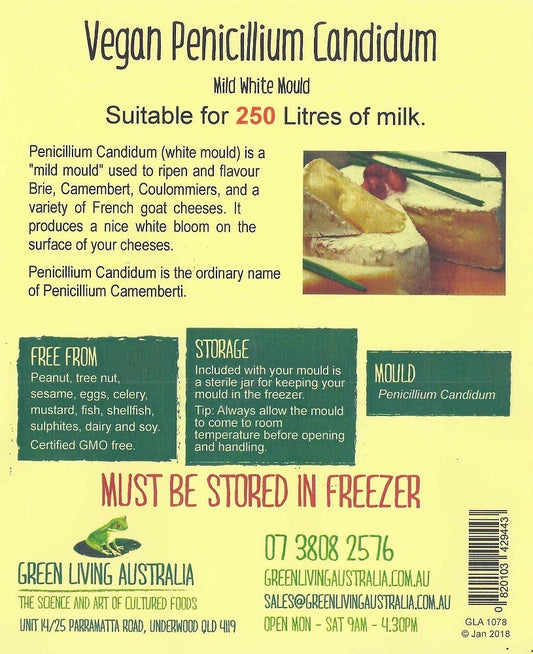 Vegan Penicillium Candidum (White Mould)