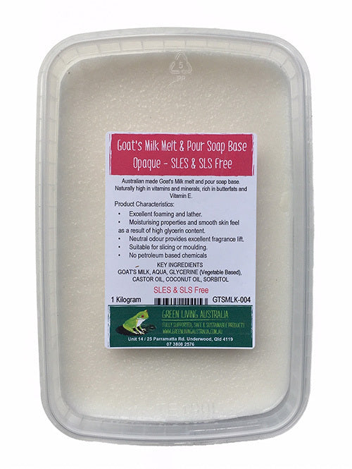 Goat's Milk Melt and Pour Soap- Opaque (SLES & SLS Free)